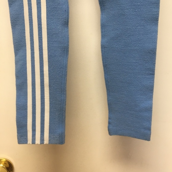 NWT Ivy Park x Adidas Light Blue 3 Stripes Terry Tight Legging - Picture 8 of 11
